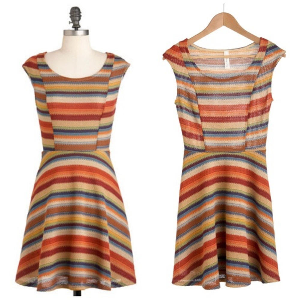 2012 ModCloth Mini Dress Fall Rainbow